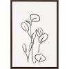 image:imageKate and Laurel Sylvie Botanical Sketch Print No 3 Framed Canvas Wall Art by The Creative Bunch Studio 18x24 Natural Minimalist Abstract Botanical Print for WallBrown