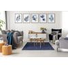 image:imageKate and Laurel Sylvie Botanical Split Fern Indigo and Botanical Maiden Indigo Framed Canvas Wall Art Set by Sara Berrenson 2 Piece Set 18x24 Gray Floral Watercolor Wall Art Dcor Set
