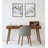image:imageKate and Laurel Sylvie Branch I and II Framed Canvas Wall Art Set by Nikita Jariwala 2 Piece Set 18x24 Gray Modern Soft Nature Brushstroke Leaf Branches Art Set for Wall