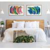 image:imageKate and Laurel Sylvie Bright Abstract 2 Framed Canvas Wall Art by Jessi Raulet of Ettavee 18x24 Natural Modern Colorful Brushstrokes Art for WallNatural