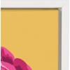 image:imageKate and Laurel Sylvie Bright Peony Framed Canvas Wall Art by Maria Filar 18x24 White Natural Floral Art for WallWhite