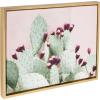 image:imageKate and Laurel Sylvie Cactus 25 Framed Canvas Wall Art by Amy Peterson 18x24 Gold