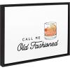 image:imageKate and Laurel Sylvie Call Me Old Fashioned Framed Canvas Wall Art by The Creative Bunch Studio 18x24 Gold Chic Bar Art for WallBlack