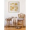 image:imageKate and Laurel Sylvie Circles and Curves Earthy Neutral Framed Canvas Wall Art by The Creative Bunch Studio 30x30 Natural MidCentury Modern Abstract Art for Wall