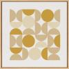 image:imageKate and Laurel Sylvie Circles and Curves Earthy Neutral Framed Canvas Wall Art by The Creative Bunch Studio 30x30 Natural MidCentury Modern Abstract Art for Wall