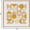 image:imageKate and Laurel Sylvie Circles and Curves Earthy Neutral Framed Canvas Wall Art by The Creative Bunch Studio 30x30 Natural MidCentury Modern Abstract Art for Wall