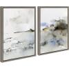 image:imageKate and Laurel Sylvie Close Your Eyes and Remember 1 Framed Canvas Wall Art Set by Maja Mitrovic of Makes My Day Happy 2 Piece 18x24 Gray Minimalist Modern Art for WallGray