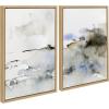 image:imageKate and Laurel Sylvie Close Your Eyes and Remember 1 Framed Canvas Wall Art Set by Maja Mitrovic of Makes My Day Happy 2 Piece 18x24 Gray Minimalist Modern Art for WallNatural