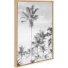 image:imageKate and Laurel Sylvie Coastal Coconut Palm Tree Beach 583 Banana Leaf and Palm I Framed Canvas Wall Art Set by Various Artists 3 Piece Set Natural Coastal Beach Palm Tree Art for Wall