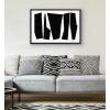 image:imageKate and Laurel Sylvie Colliding Shapes Framed Canvas Wall Art by Statement Goods 23x33 Gold Abstract Art for WallBlack