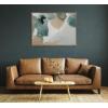 image:imageKate and Laurel Sylvie Color Exploration I Framed Canvas Wall Art by Amy Lighthall 28x38 Gold Modern Abstract Soft Watercolor Art for WallGold