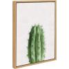 image:imageKate and Laurel Sylvie Color Photo of Cactus Vertical Framed Canvas Wall Art 18x24 Natural