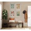 image:imageKate and Laurel Sylvie Colorful Abstract Retro Floral Multicolored Framed Canvas Wall Art by The Creative Bunch Studio 18x24 White Modern Abstract Botanical Vase with Contemporary Flower Art