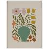 image:imageKate and Laurel Sylvie Colorful Abstract Retro Floral Multicolored Framed Canvas Wall Art by The Creative Bunch Studio 18x24 White Modern Abstract Botanical Vase with Contemporary Flower Art