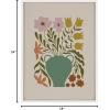 image:imageKate and Laurel Sylvie Colorful Abstract Retro Floral Multicolored Framed Canvas Wall Art by The Creative Bunch Studio 18x24 White Modern Abstract Botanical Vase with Contemporary Flower Art