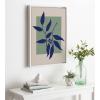 image:imageKate and Laurel Sylvie Colorful Retro Botanical Green and Blue Framed Canvas Wall Art by The Creative Bunch Studio 18x24 White Modern Abstract Flower Art Wall Decor