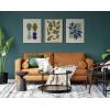 image:imageKate and Laurel Sylvie Colorful Retro Botanical Green and Blue Framed Canvas Wall Art by The Creative Bunch Studio 18x24 White Modern Abstract Flower Art Wall Decor