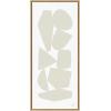image:imageKate and Laurel Sylvie Constructed III Framed Canvas Wall Art by Statement Goods 18x40 Panel Natural Decorative Neutral Abstract Art Print for Wall