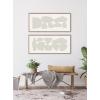 image:imageKate and Laurel Sylvie Constructed III Framed Canvas Wall Art by Statement Goods 18x40 Panel Natural Decorative Neutral Abstract Art Print for Wall