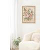 image:imageKate and Laurel Sylvie Day 22 Framed Canvas Wall Art by Annie Quigley 18x24 Gold Soft Botanical Flower Bouquet Art for Wall Home DecorGold