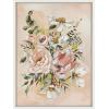 image:imageKate and Laurel Sylvie Day 22 Framed Canvas Wall Art by Annie Quigley 18x24 Gold Soft Botanical Flower Bouquet Art for Wall Home DecorWhite