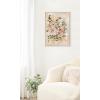 image:imageKate and Laurel Sylvie Day 22 Framed Canvas Wall Art by Annie Quigley 18x24 Gold Soft Botanical Flower Bouquet Art for Wall Home DecorWhite