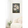 image:imageKate and Laurel Sylvie Day 24 Framed Canvas Wall Art by Annie Quigley 18x24 Gold Soft Botanical Flower Bouquet Art for Wall Home DecorGold
