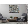 image:imageKate and Laurel Sylvie Deco Nadeau Framed Canvas Wall Art by Leah Nadeau 28x38 Gray Decorative Transitional Art Print for WallBrown
