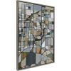 image:imageKate and Laurel Sylvie Deco Nadeau Framed Canvas Wall Art by Leah Nadeau 28x38 Gray Decorative Transitional Art Print for WallGray