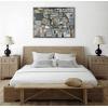 image:imageKate and Laurel Sylvie Deco Nadeau Framed Canvas Wall Art by Leah Nadeau 28x38 Gray Decorative Transitional Art Print for WallGray