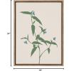 image:imageKate and Laurel Sylvie Delicate Illustrated Blue Wildflowers Framed Canvas Wall Art by The Creative Bunch Studio 18x24 Gold Simple Modern Floral Wall Decor Art