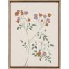 image:imageKate and Laurel Sylvie Delicate Illustrated Red and Purple Wildflowers Framed Canvas Wall Art by The Creative Bunch Studio 18x24 Gold Simple Modern Floral Wall Decor Art