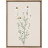 image:imageKate and Laurel Sylvie Delicate Illustrated White Wildflowers Framed Canvas Wall Art by The Creative Bunch Studio 18x24 Gold Simple Modern Floral Wall Decor Art