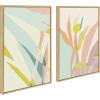 image:imageKate and Laurel Sylvie Delight in the Moment 3 and 4 Framed Canvas Wall Art Set by Alicia Schultz 2 Piece Set 23x33 Natural Neutral Abstract Art Wall Dcor