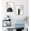 image:imageKate and Laurel Sylvie Doorway 1 and 2 Framed Canvas Wall Art Set by Alicia Abla 2 Piece 18x24 Natural Modern Abstract Black and White Art for Wall