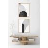 image:imageKate and Laurel Sylvie Doorway 1 and 2 Framed Canvas Wall Art Set by Alicia Abla 2 Piece 18x24 Natural Modern Abstract Black and White Art for Wall