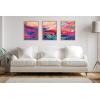 image:imageKate and Laurel Sylvie EV Brush Strokes 90 A B and C Framed Canvas Wall Art Set by Jessi Raulet of Ettavee 3 Piece Set 18x24 Natural Colorful Abstract Art for Wall