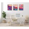 image:imageKate and Laurel Sylvie EV Brush Strokes 90 A B and C Framed Canvas Wall Art Set by Jessi Raulet of Ettavee 3 Piece Set 18x24 Natural Colorful Abstract Art for Wall