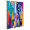 image:imageKate and Laurel Sylvie EV Brushstroke 128 Framed Canvas Wall Art Set by Jessi Raulet of Ettavee 4 Piece Set White Colorful Abstract Art for Wall