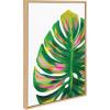 image:imageKate and Laurel Sylvie EV Monstera 582 Monstera and Monstera Leaves Framed Canvas Wall Art Set by Various Artists 3 Piece Set Natural House Plant Art for Wall