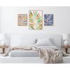 image:imageKate and Laurel Sylvie EV Palma No 2 Rainbow Palms Blush and Banana Leaves Framed Canvas Wall Art Set by Various Artists 3 Piece Set Natural Colorful Palm Branches Art for Wall