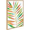 image:imageKate and Laurel Sylvie EV Palma No 2 Rainbow Palms Blush and Banana Leaves Framed Canvas Wall Art Set by Various Artists 3 Piece Set Natural Colorful Palm Branches Art for Wall