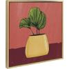 image:imageKate and Laurel Sylvie East Wind Framed Canvas Wall Art by Mary Joak 22x22 Natural Decorative Boho Succulent Art for WallGold