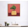 image:imageKate and Laurel Sylvie East Wind Framed Canvas Wall Art by Mary Joak 22x22 Natural Decorative Boho Succulent Art for WallNatural