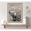 image:imageKate and Laurel Sylvie Edvard Munch The Scream 1895 The Art Institute of Chicago Framed Canvas Wall Art by The Art Institute of Chicago 18x24 Gold Decorative Museum Series Art Print for Wall