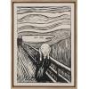 image:imageKate and Laurel Sylvie Edvard Munch The Scream 1895 The Art Institute of Chicago Framed Canvas Wall Art by The Art Institute of Chicago 18x24 Gold Decorative Museum Series Art Print for Wall