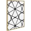 image:imageKate and Laurel Sylvie Elevated Modern Black and White Minimalist Pattern Framed Canvas Wall Art Set by The Creative Bunch Studio Set of 3 16x20 and 23x33 Gold Black and White Art Set for WallGold