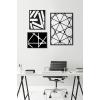 image:imageKate and Laurel Sylvie Elevated Modern Black and White Minimalist Pattern Framed Canvas Wall Art Set by The Creative Bunch Studio Set of 3 16x20 and 23x33 Gold Black and White Art Set for WallBlack