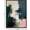 image:imageKate and Laurel Sylvie Emerald Blush Framed Canvas Wall Art by Amy Lighthall 18x40 Black Colorful Modern Abstract Art for WallBlack