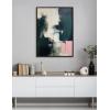 image:imageKate and Laurel Sylvie Emerald Blush Framed Canvas Wall Art by Amy Lighthall 18x40 Black Colorful Modern Abstract Art for WallBlack